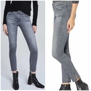 AG Adriano Goldschmied The Prima Cigarette Ankle Jeans, Gray